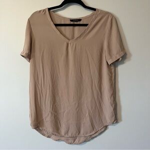 Olivaceous Tan Short Sleeve Relaxed Blouse